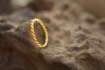 22k gold braided ring//22k braided ring//artisan 22k gold ring//braided ring//special engagement ring//handmade gold ring