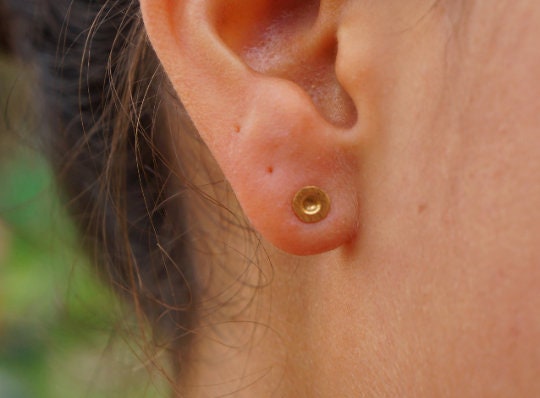 22K Gold Dotted Studs 3-8 mm Tiny Earrings - Handcrafted Earrings- Minimalist Jewelry- Wedding Earrings-mother day gift - solid gold