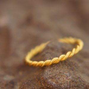 22k gold braided ring//22k braided ring//artisan 22k gold ring//braided ring//special engagement ring//handmade gold ring
