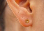 22K Gold Dotted Studs 3-8 mm Tiny Earrings - Handcrafted Earrings- Minimalist Jewelry- Wedding Earrings-mother day gift - solid gold