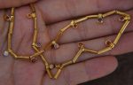 24k gold beaded charm necklace//24k multi stone necklace//24k gold necklace//charm necklace with gem stone//gold beaded necklace