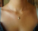 rose gold and topaz round pendant//rose gold and blue topaz necklace//gold circle pendant//rose gold hammered pendant//gold round pendant