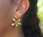 24k gold earrings//blue sapphire Earrings//Gold dangle earrings//gold long earrings//gold dangle earring//24k dangle earrings//gold dangle