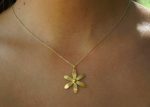 22k gold flower pendant//flower gold pendant//22k solid gold pendant//solid gold necklace//22k gold flower chain//gold flower necklace