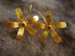 24k gold earrings//blue sapphire Earrings//Gold dangle earrings//gold long earrings//gold dangle earring//24k dangle earrings//gold dangle