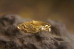 20k gold diamond stacking//gold diamond ring//handmade one of a kind//boho engagement ring//20k gold nugget ring//gold diamond stacking ring