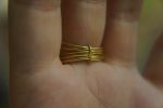 20k gold diamond stacking//gold diamond ring//handmade one of a kind//boho engagement ring//20k gold nugget ring//gold diamond stacking ring