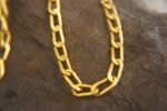 24k gold links necklace//24k handmade links necklace//gold artisan chain//24k gold chain necklace//artisan gold necklace