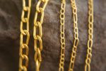 24k gold links necklace//24k handmade links necklace//gold artisan chain//24k gold chain necklace//artisan gold necklace