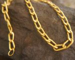 24k gold links necklace//24k handmade links necklace//gold artisan chain//24k gold chain necklace//artisan gold necklace
