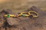 24k gold indicolite blue ring//artisan indicolite blue tourmaline ring//indicolite 24k ring//24k gold ring//24k gold hand made ring