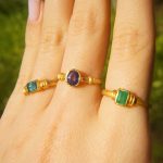 24k gold indicolite blue ring//artisan indicolite blue tourmaline ring//indicolite 24k ring//24k gold ring//24k gold hand made ring