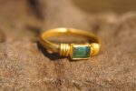 24k gold indicolite blue ring//artisan indicolite blue tourmaline ring//indicolite 24k ring//24k gold ring//24k gold hand made ring