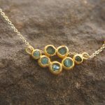 24k gold blue tourmaline pendant//handmade 24k pendant//artisan one of a kind gold pendant//mandala gold pendant//artisan gem pendant//24k