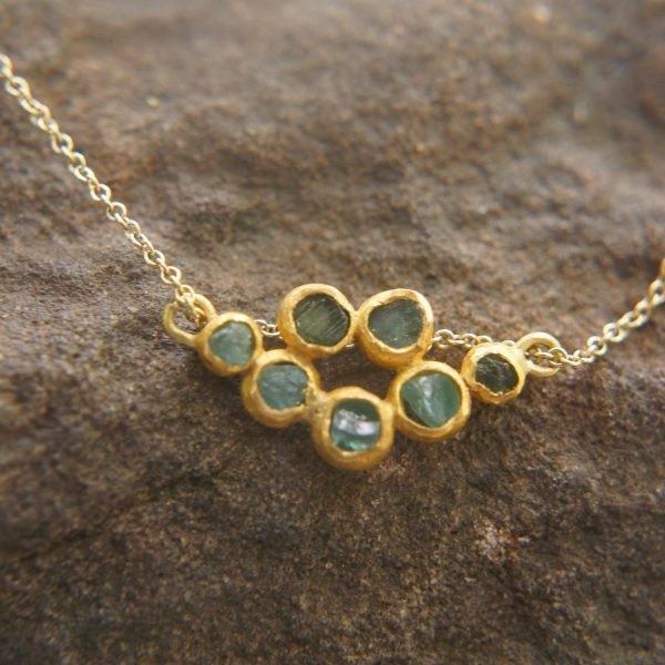 24k gold blue tourmaline pendant//handmade 24k pendant//artisan one of a kind gold pendant//mandala gold pendant//artisan gem pendant//24k