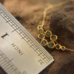 24k gold blue tourmaline pendant//handmade 24k pendant//artisan one of a kind gold pendant//mandala gold pendant//artisan gem pendant//24k