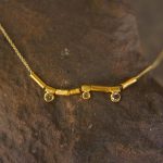 24k gold beaded necklace//24k gold necklace//long beaded necklace//24k necklace//artisan chic necklace//everyday gold necklace