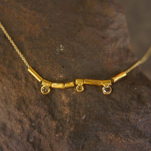 24k gold beaded necklace//24k gold necklace//long beaded necklace//24k necklace//artisan chic necklace//everyday gold necklace