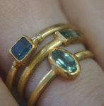 paraiba tourmaline ring//blue color gold ring//24k gold ring//gold tourmaline ring//24k gold gem ring//gold artisan engagement ring