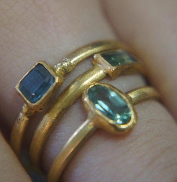 paraiba tourmaline ring//blue color gold ring//24k gold ring//gold tourmaline ring//24k gold gem ring//gold artisan engagement ring