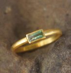 paraiba tourmaline ring//blue color gold ring//24k gold ring//gold tourmaline ring//24k gold gem ring//gold artisan engagement ring