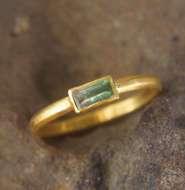 paraiba tourmaline ring//blue color gold ring//24k gold ring//gold tourmaline ring//24k gold gem ring//gold artisan engagement ring