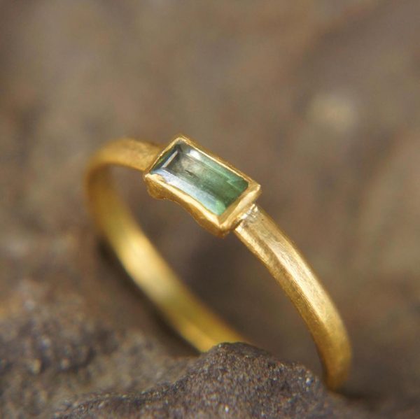 paraiba tourmaline ring//blue color gold ring//24k gold ring//gold tourmaline ring//24k gold gem ring//gold artisan engagement ring