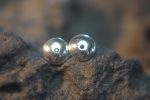 round 14k white gold//14k gold sapphire earrings//14k gold stud earrings//14k gold earrings//sapphire blue earrings//round sapphire earring