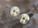 round 14k white gold//14k gold sapphire earrings//14k gold stud earrings//14k gold earrings//sapphire blue earrings//round sapphire earring