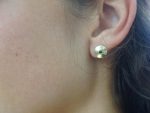 round 14k white gold//14k gold sapphire earrings//14k gold stud earrings//14k gold earrings//sapphire blue earrings//round sapphire earring