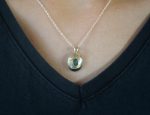 oval 14k white gold//14k gold blue tourmaline pendant//14k white gold pendant//blue Paraiba tourmaline pendant//14k blue tourmaline white