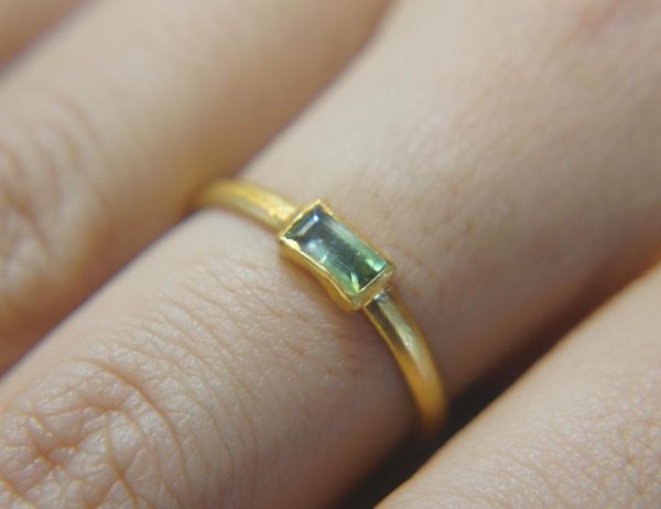 paraiba tourmaline ring//blue color gold ring//24k gold ring//gold tourmaline ring//24k gold gem ring//gold artisan engagement ring