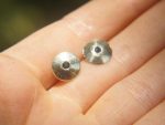 round 14k white gold//14k gold sapphire earrings//14k gold stud earrings//14k gold earrings//sapphire blue earrings//round sapphire earring
