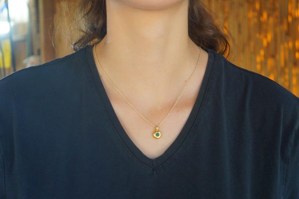 solid 24k Paraiba tourmaline gold pendant//gold tourmaline pendant//artisan gold handmade//24k gold pendant//Paraiba tourmaline pendant