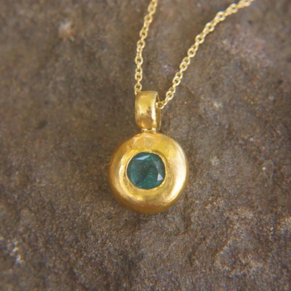 solid 24k Paraiba tourmaline gold pendant//gold tourmaline pendant//artisan gold handmade//24k gold pendant//Paraiba tourmaline pendant