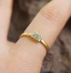 paraiba tourmaline ring//blue color gold ring//24k gold ring//gold tourmaline ring//24k gold gem ring//gold artisan engagement ring