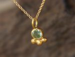 24k gold blue Paraiba tourmaline pendant//artisan gold tourmaline pendant//24k tourmaline//handmade tourmaline pendant//24k gold jewelry