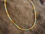 24k gold beads and ruby necklace//24k handmade beads necklace//gold artisan chain//24k gold ruby chain necklace//24k artisan gold necklace