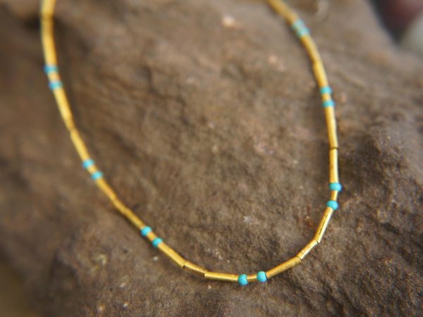 24k gold beads and ruby necklace//24k handmade beads necklace//gold artisan chain//24k gold ruby chain necklace//24k artisan gold necklace