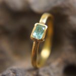 paraiba tourmaline ring//blue color gold ring//24k gold ring//gold tourmaline ring//24k gold gem ring//gold artisan engagement ring