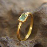 paraiba tourmaline ring//blue color gold ring//24k gold ring//gold tourmaline ring//24k gold gem ring//gold artisan engagement ring
