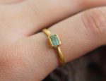 paraiba tourmaline ring//blue color gold ring//24k gold ring//gold tourmaline ring//24k gold gem ring//gold artisan engagement ring
