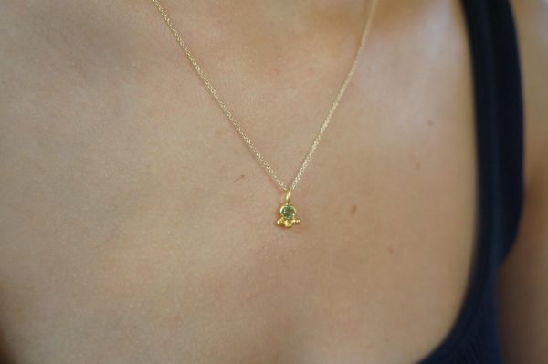 24k gold blue Paraiba tourmaline pendant//artisan gold tourmaline pendant//24k tourmaline//handmade tourmaline pendant//24k gold jewelry