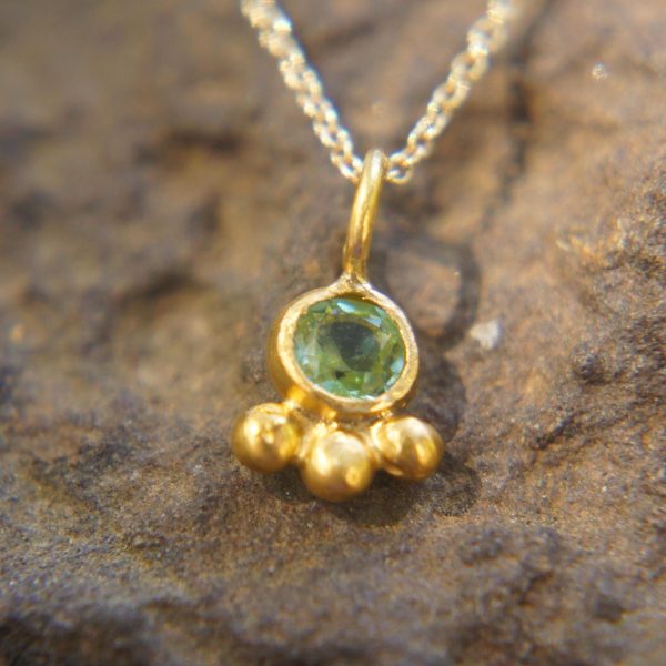 24k gold blue Paraiba tourmaline pendant//artisan gold tourmaline pendant//24k tourmaline//handmade tourmaline pendant//24k gold jewelry