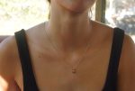 24k gold blue sapphire and diamond pendant//pear blue sapphire pendant//diamond gold necklace//artisan sapphire pendant