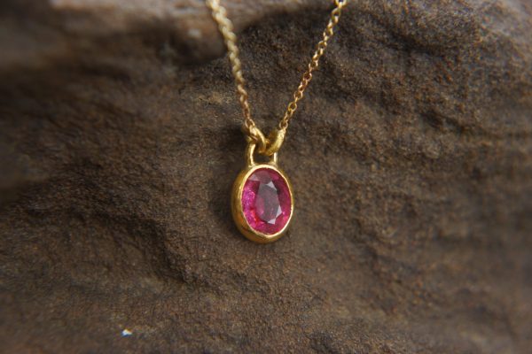 24k gold tourmaline pendant//oval pink tourmaline pendant//artisan tourmaline pendant// 24k big tourmaline pendant//artisan unique jewelry