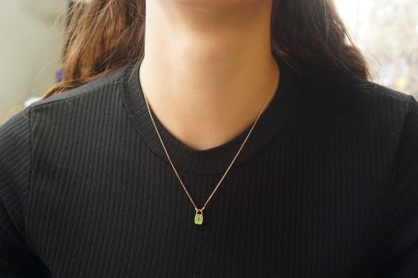 solid 24k Paraiba tourmaline gold pendant//gold tourmaline pendant//artisan gold handmade//24k gold pendant//Paraiba tourmaline pendant