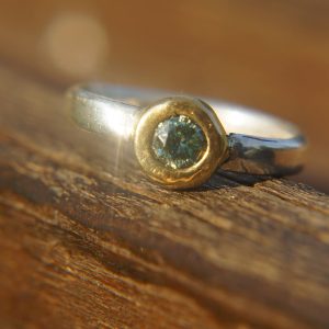blue morganite ring//22k gold ring//22k gold//solid gold ring//blue stone ring//silver and gold artisan ring//signet gold ring