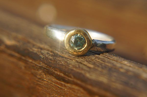 blue morganite ring//22k gold ring//22k gold//solid gold ring//blue stone ring//silver and gold artisan ring//signet gold ring