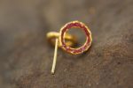 22k solid gold//red ruby Studs//22k gold Earrings//gold ruby studs//gold stud earrings//22k gold earrings//raw ruby//solid gold earring
